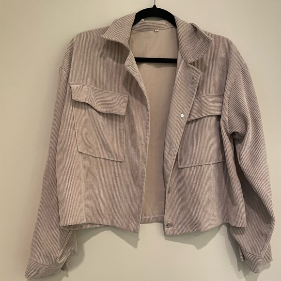 beige lightweight corduroy jacket! - Picture 1 of 3